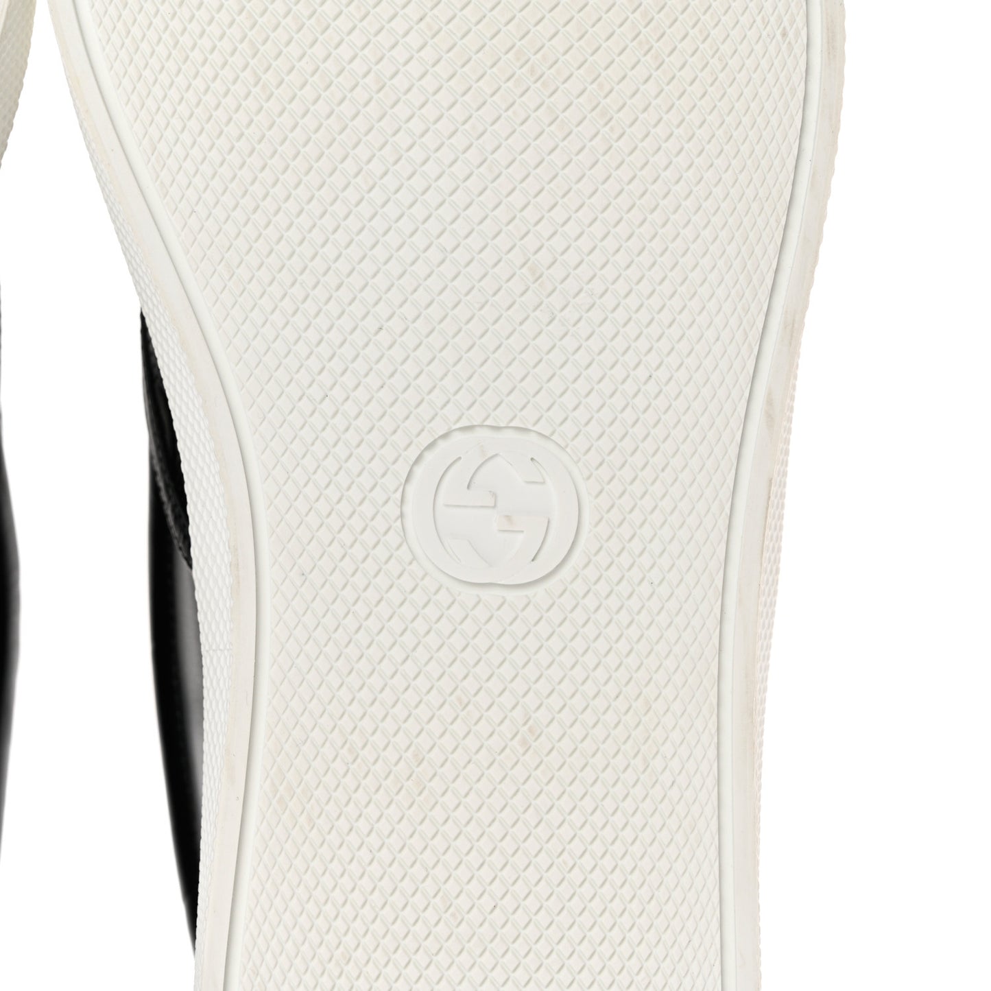 Calfskin GG Monogram Embossed Perforated Mens Dublin Slip On Sneakers 11 Black