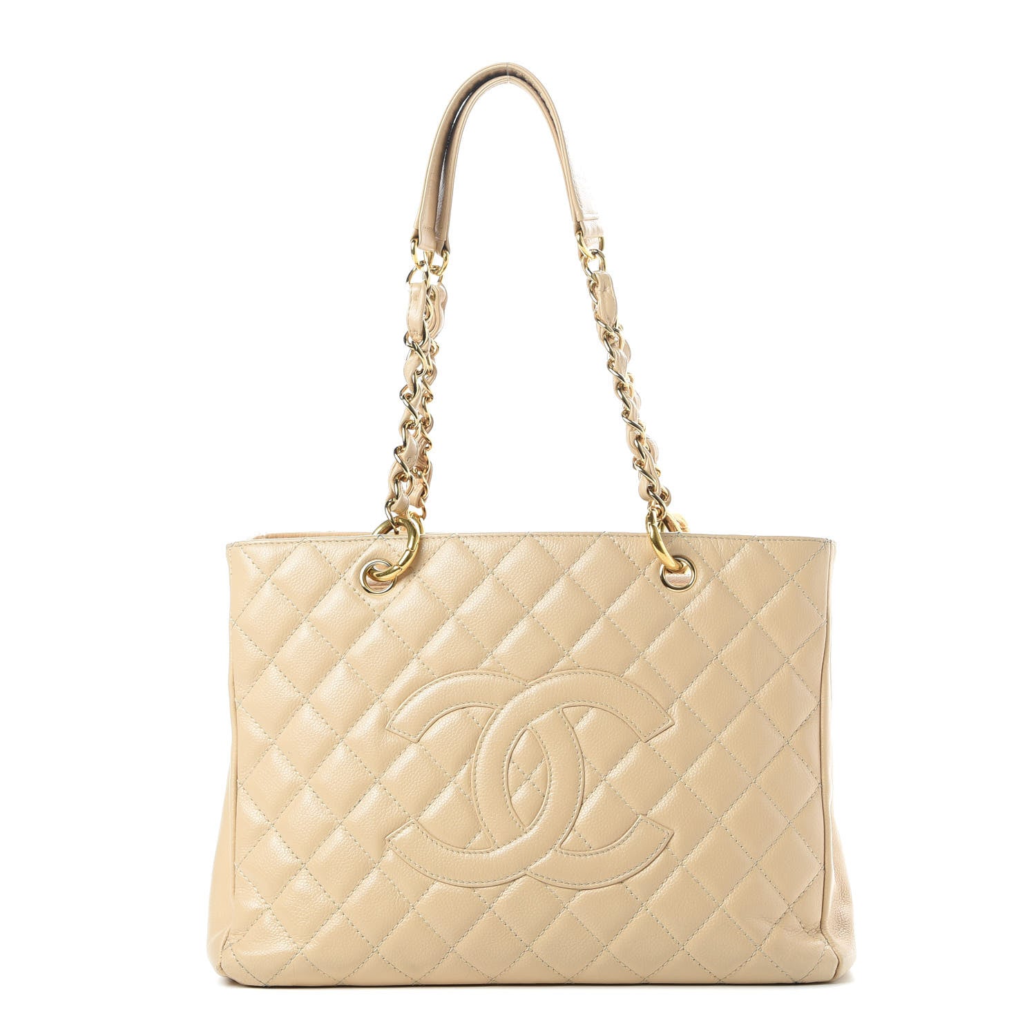 Chanel Caviar Quilted Grand Shopping Tote GST Beige Clair 1 of 17