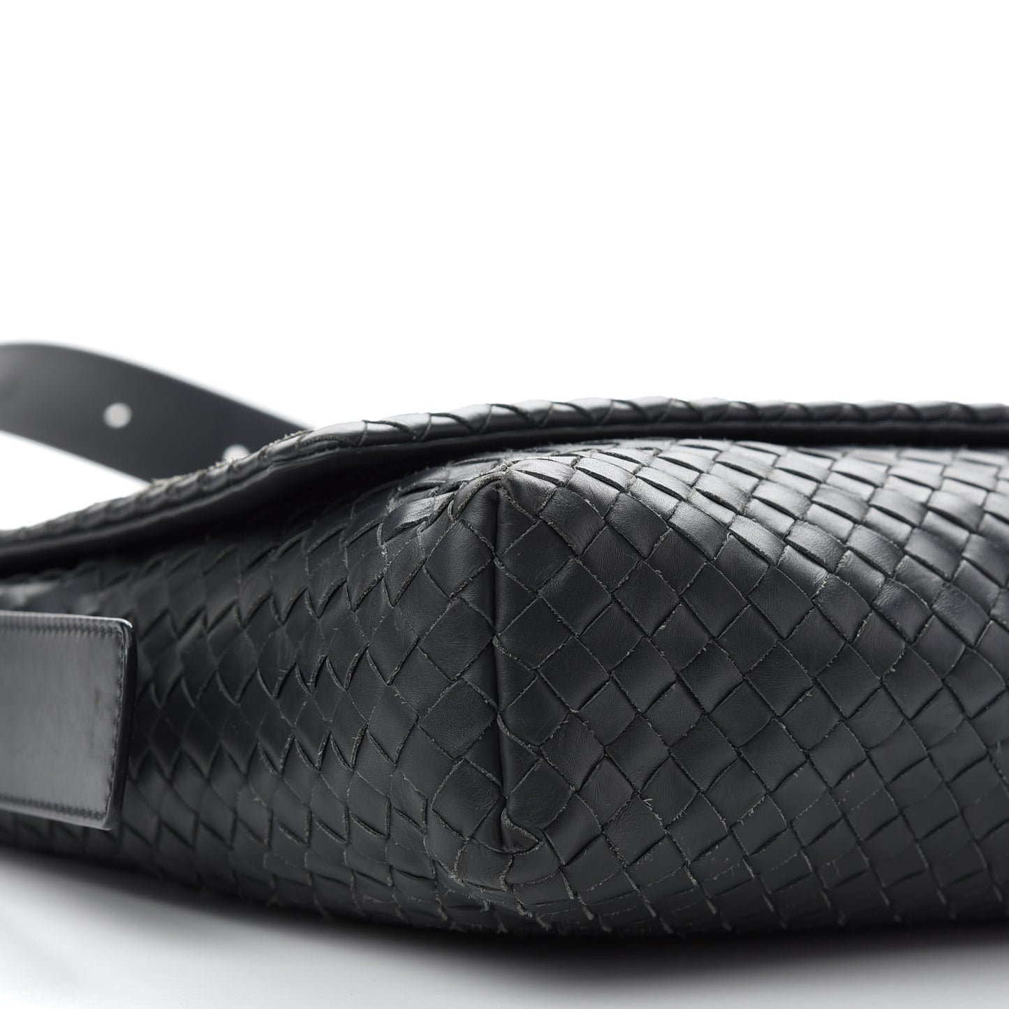Nappa Intrecciato Messenger Bag Ferro Gray