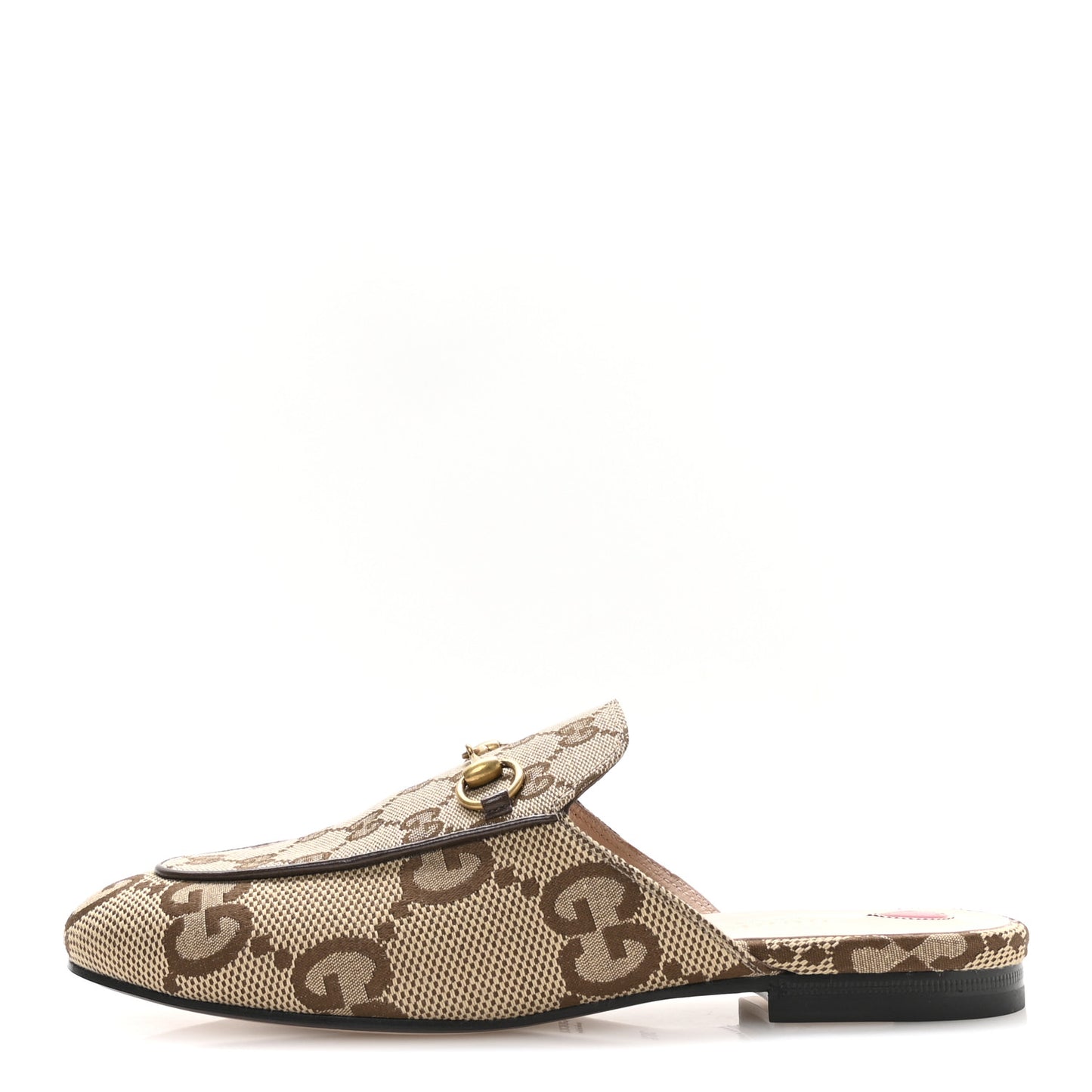 Monogram Jumbo GG Malaga Kid Womens Princetown Slippers 38.5 Camel Ebony New Acero Beige