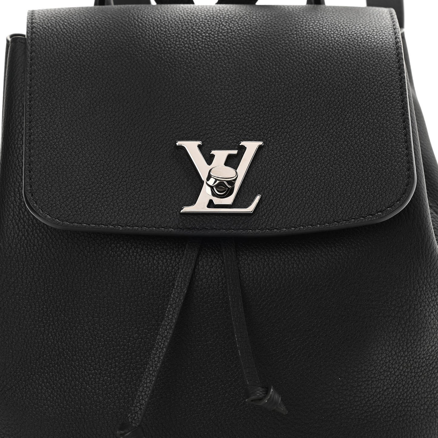 Calfskin Lockme Backpack Black