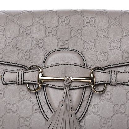 Gucci Soft Guccissima Large Emily Chain Shoulder Bag Storm Grey 13 of 17