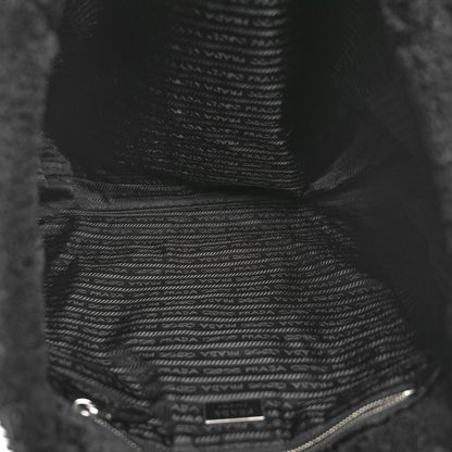 Prada Terry Cloth Tote Bag Black White 6 of 9