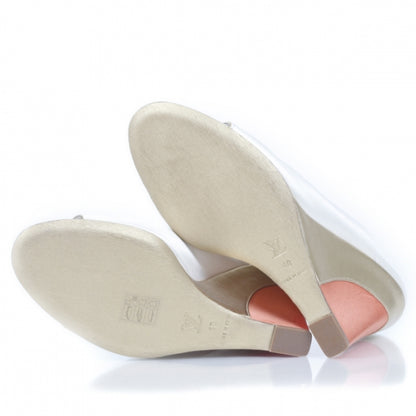 Louis Vuitton Satin Wedges 40 Ivory 4 of 9