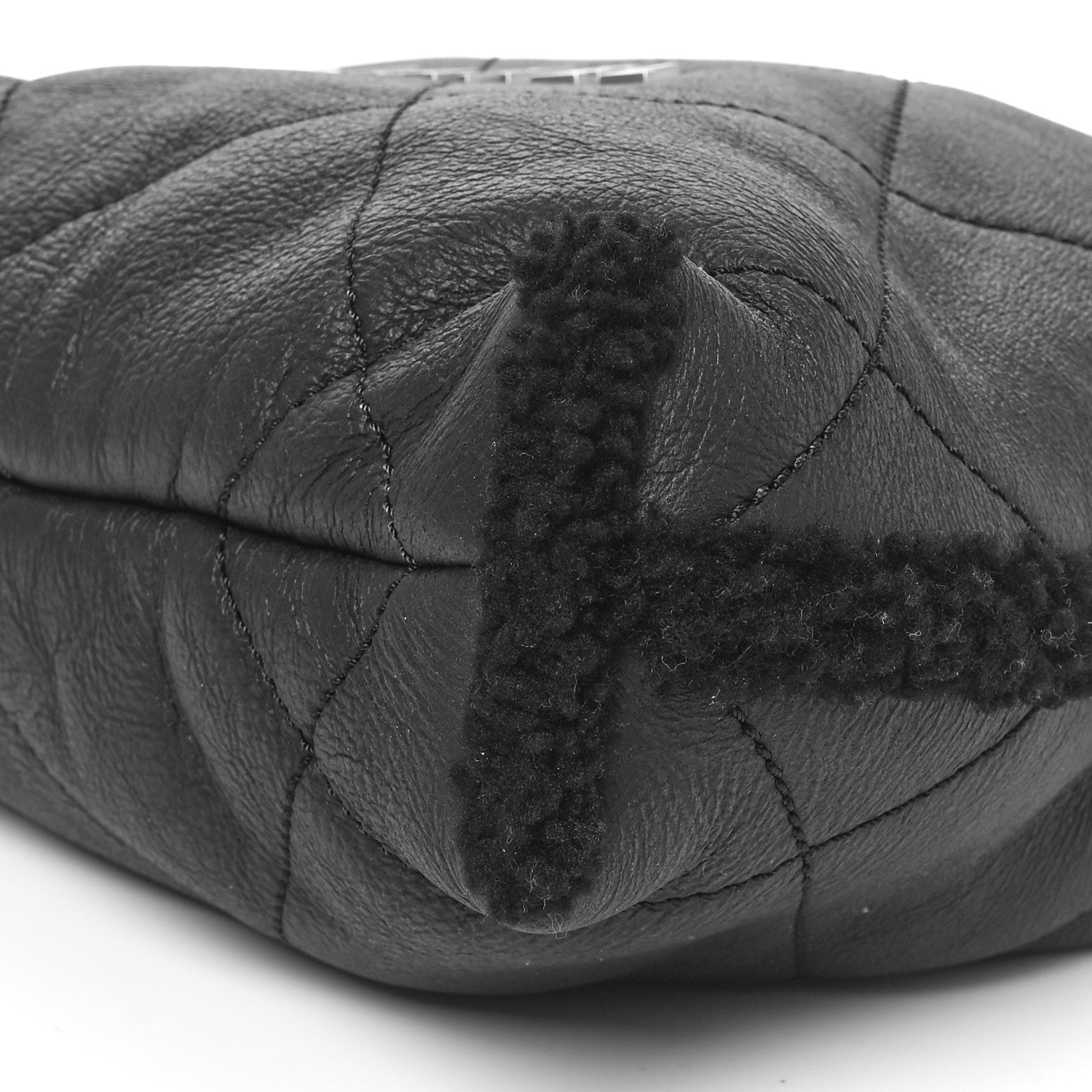 Chanel Aged Lambskin Shearling Quilted Small Chanel 22 Black 12 of 12