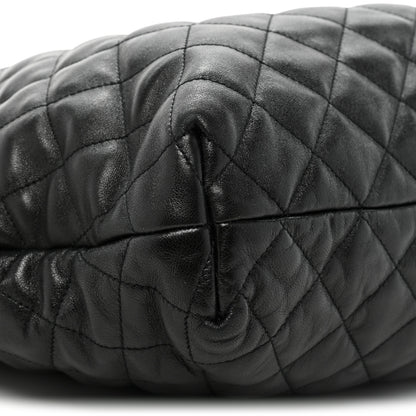 Saint Laurent Lambskin Quilted Maxi Icare Shopping Tote Black 10 of 17