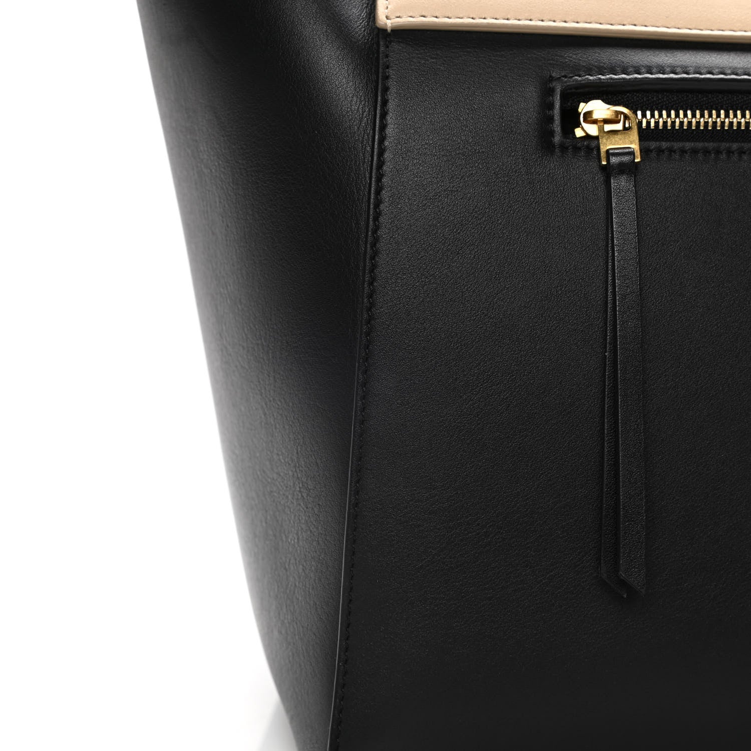 Celine Smooth Calfskin Small Bi-Color Belt Bag Black Cream 13 of 17