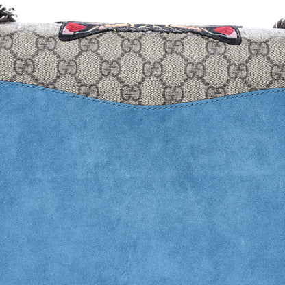 Gucci GG Supreme Monogram Angry Cat Embroidered Medium Dionysus Shoulder Bag Beige Ultramarine 11 of 12