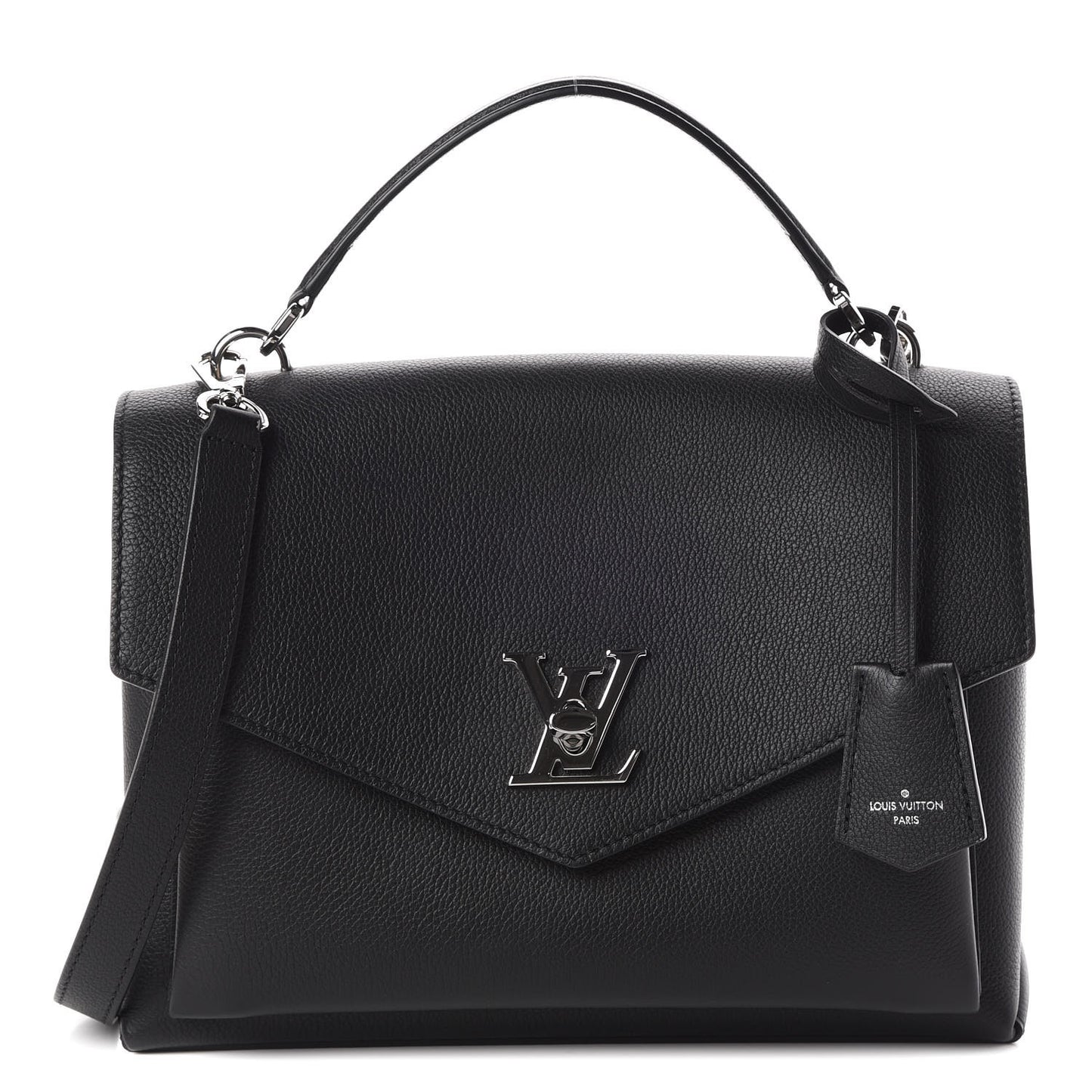 Soft Calfskin My Lockme Top Handle Black