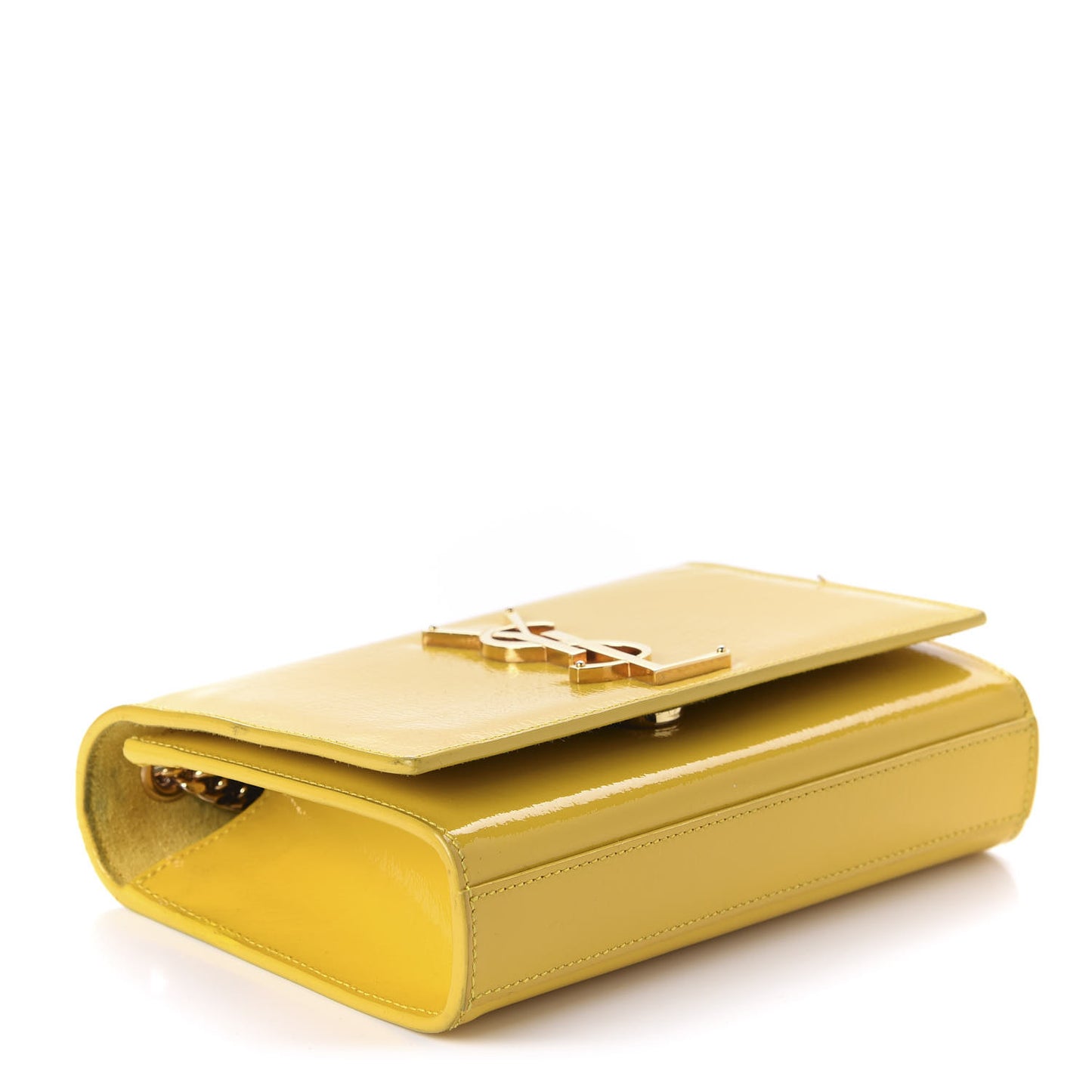 Patent Small Classic Monogram Kate Satchel Yellow