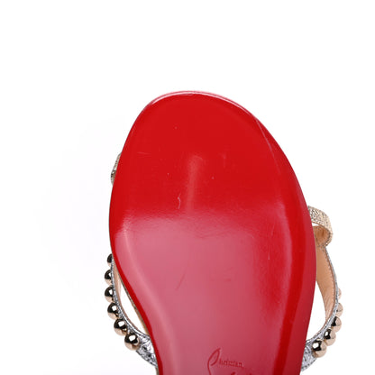 Christian Louboutin Specchio Vintage Galeria Flat Sandals 39 Platine Light Gold 11 of 11