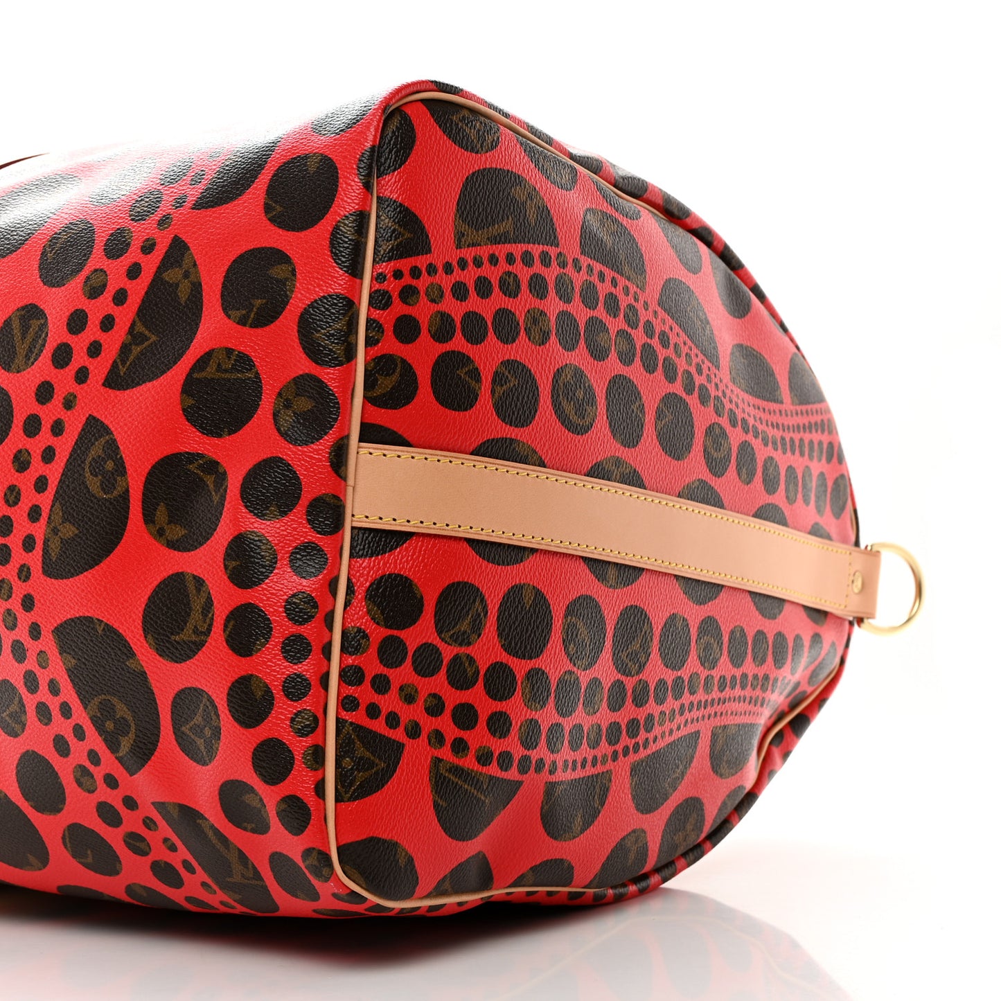 Monogram Kusama Pumpkin Dots Keepall Bandouliere 55 Red
