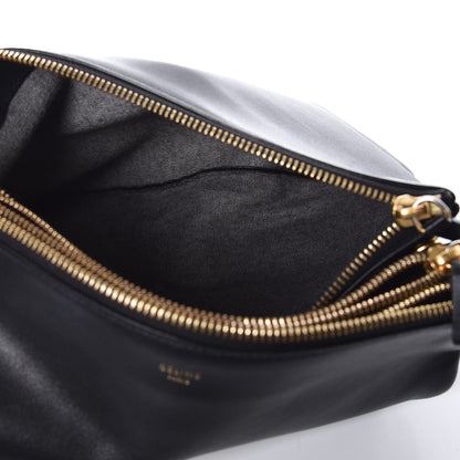 Celine Lambskin Large Trio Crossbody Bag Black 8 of 10