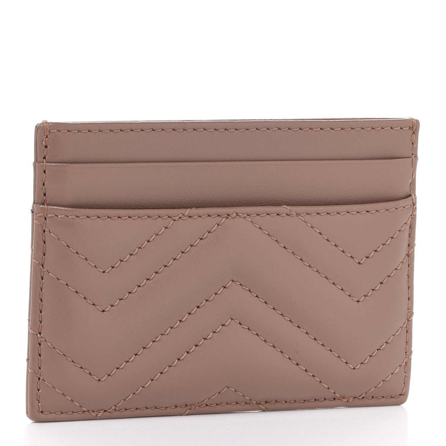 Gucci Calfskin Matelasse GG Marmont Card Holder Porcelain Rose 3 of 11