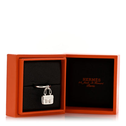 Hermes Sterling Silver Constance Amulettes Ring 56 7.5 5 of 5
