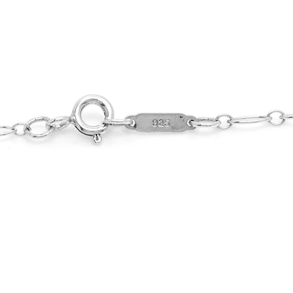 Tiffany Sterling Silver Oval Key Pendant Link Necklace 5 of 6