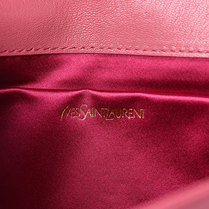 Saint Laurent Calfskin Monogram Large Belle De Jour Clutch Pink 9 of 11