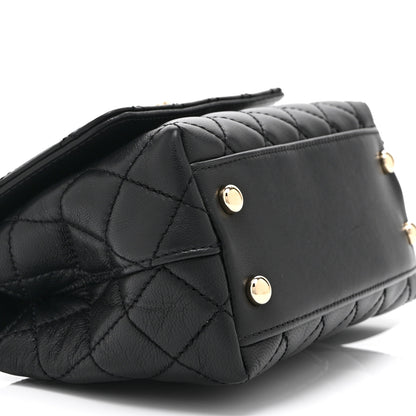 Chanel Goatskin Quilted Rainbow Extra Mini Coco Handle Flap Black 9 of 10