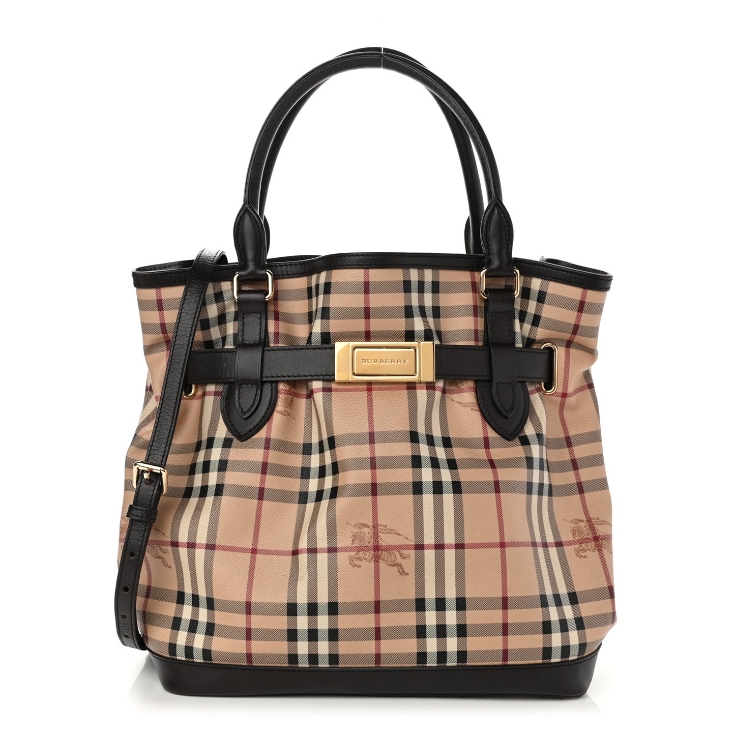Haymarket Check Medium Golderton Tote Chocolate