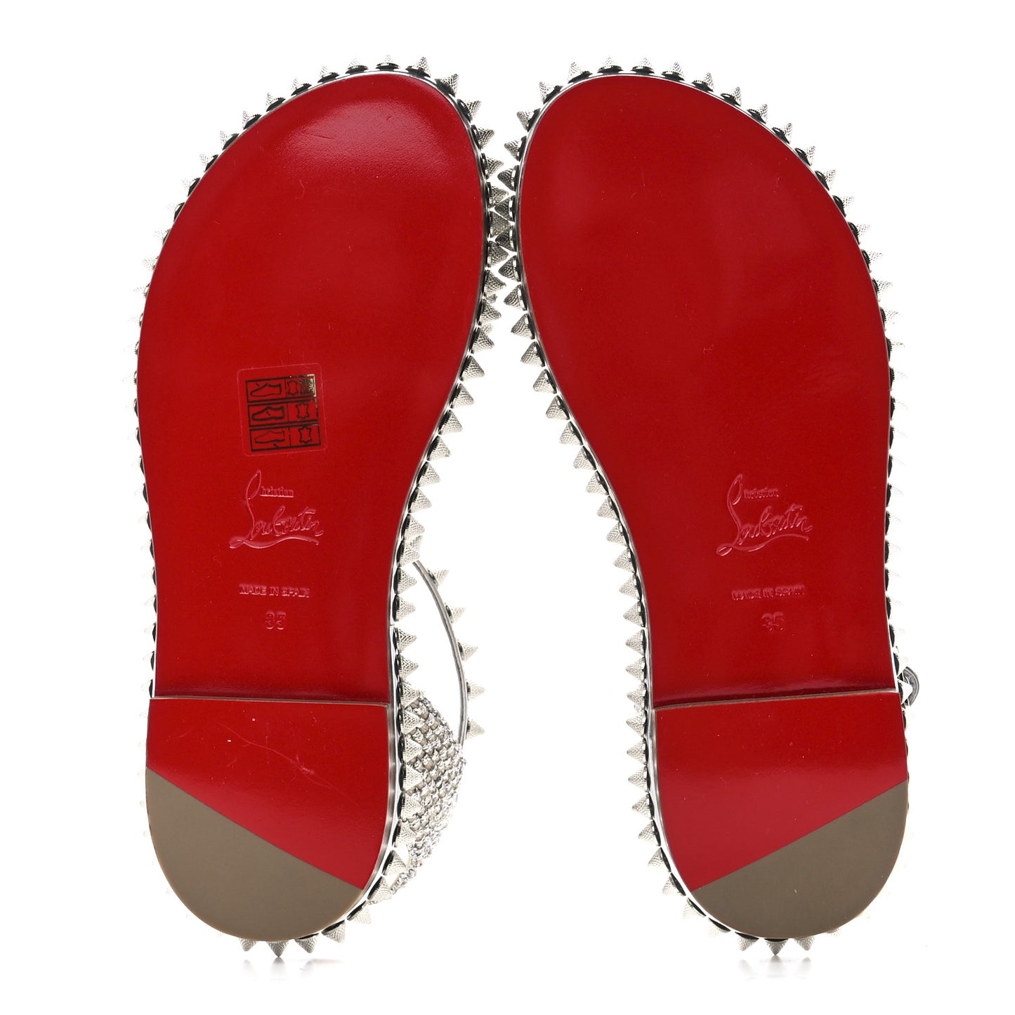 Specchio Cordorella Flat Sandals 35 Silver