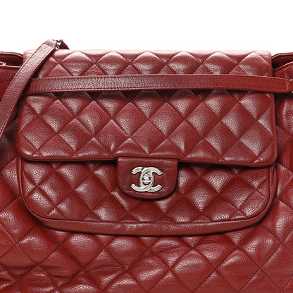 Chanel Caviar Quilted Flap Tote Red 9 of 11