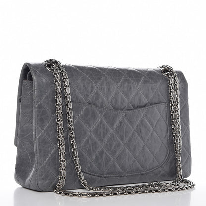 Chanel Aged Calfskin Quilted 50th Anniversary 2.55 Reissue Flap 226 Grey 3 of 13