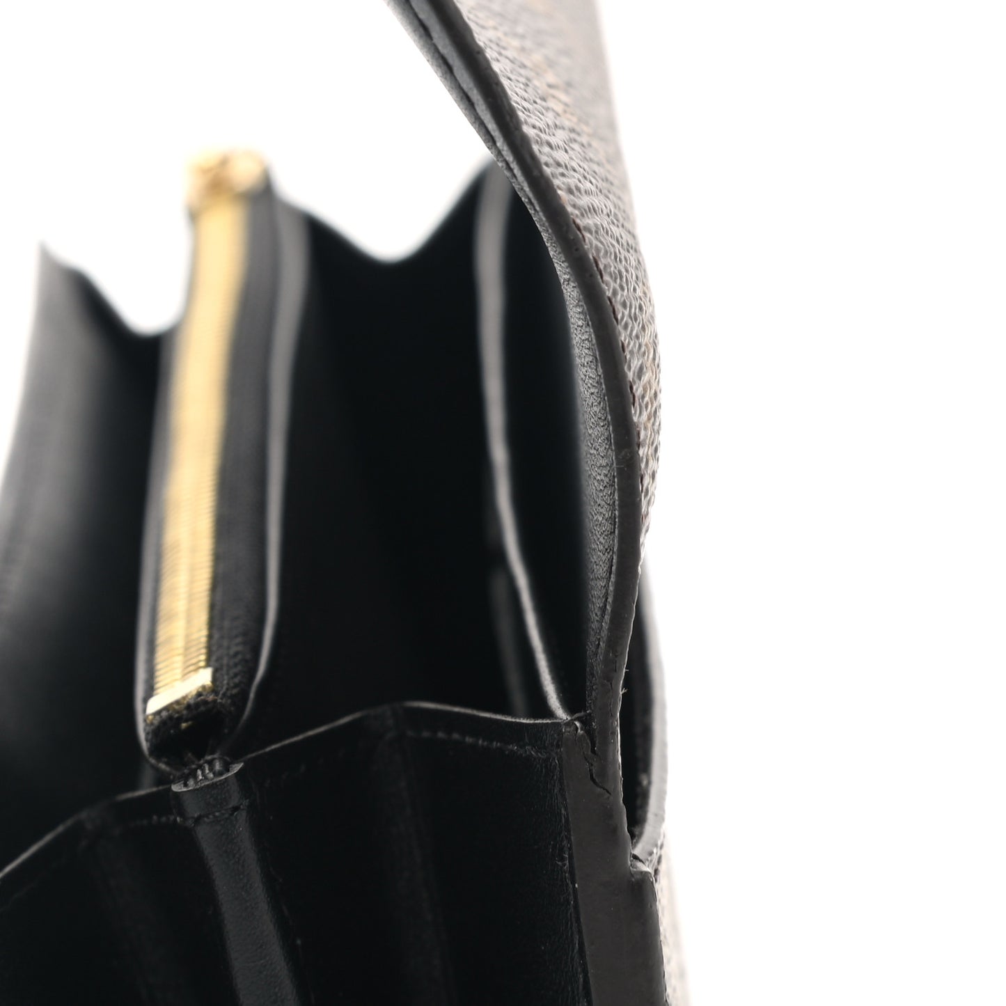 Monogram Flower Lock Long Wallet Black