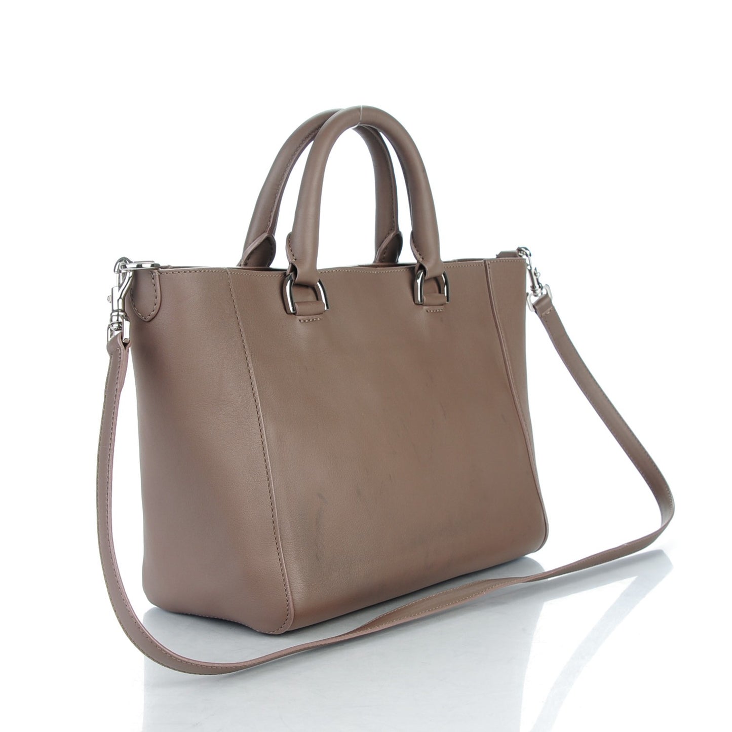 Silky Calf Small Willow Tote Taupe