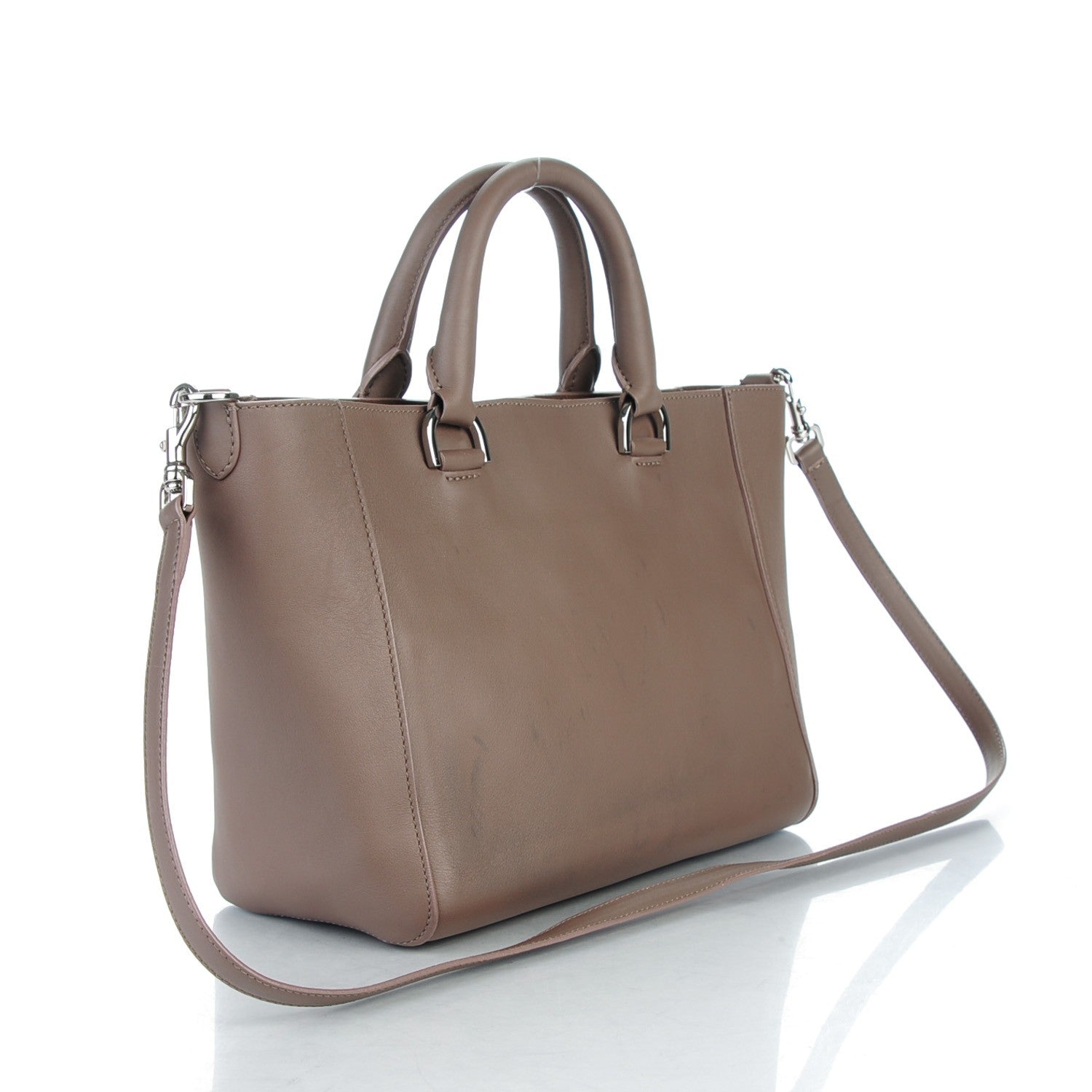 Mulberry Silky Calf Small Willow Tote Taupe 3 of 9