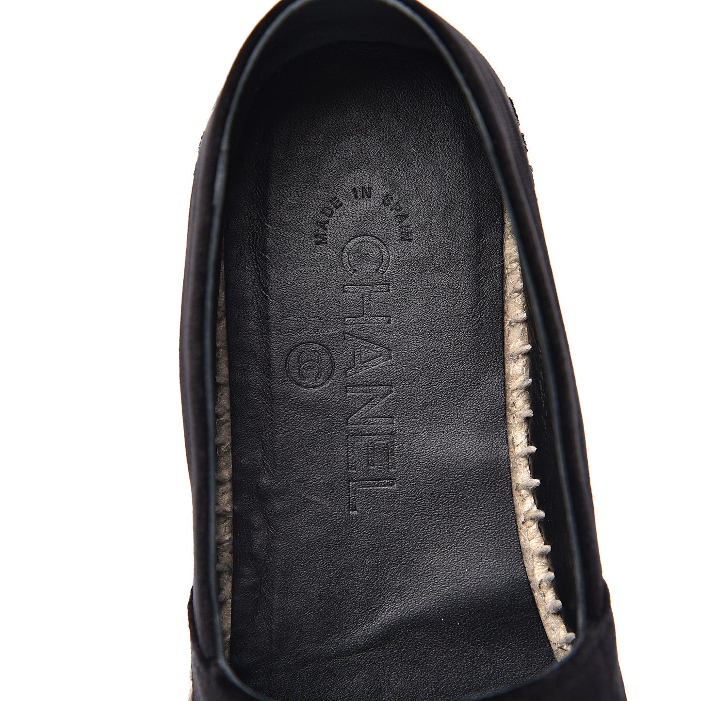 Velvet Logo Espadrilles 39 Black