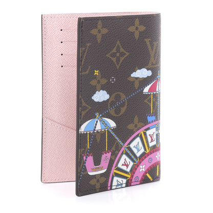 Louis Vuitton Monogram 2020 Christmas Animation Big Wheel Passport Cover Rose Ballerine 3 of 8