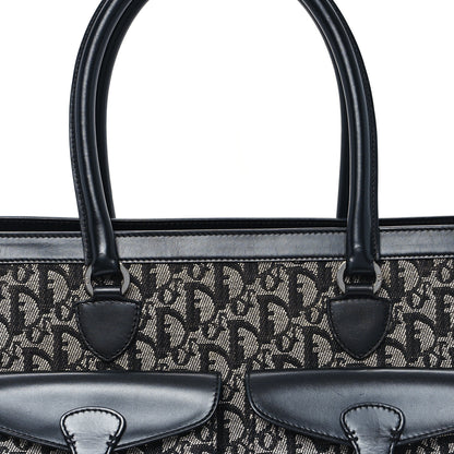 Christian Dior Monogram Calfskin Pocket Tote Black 8 of 12