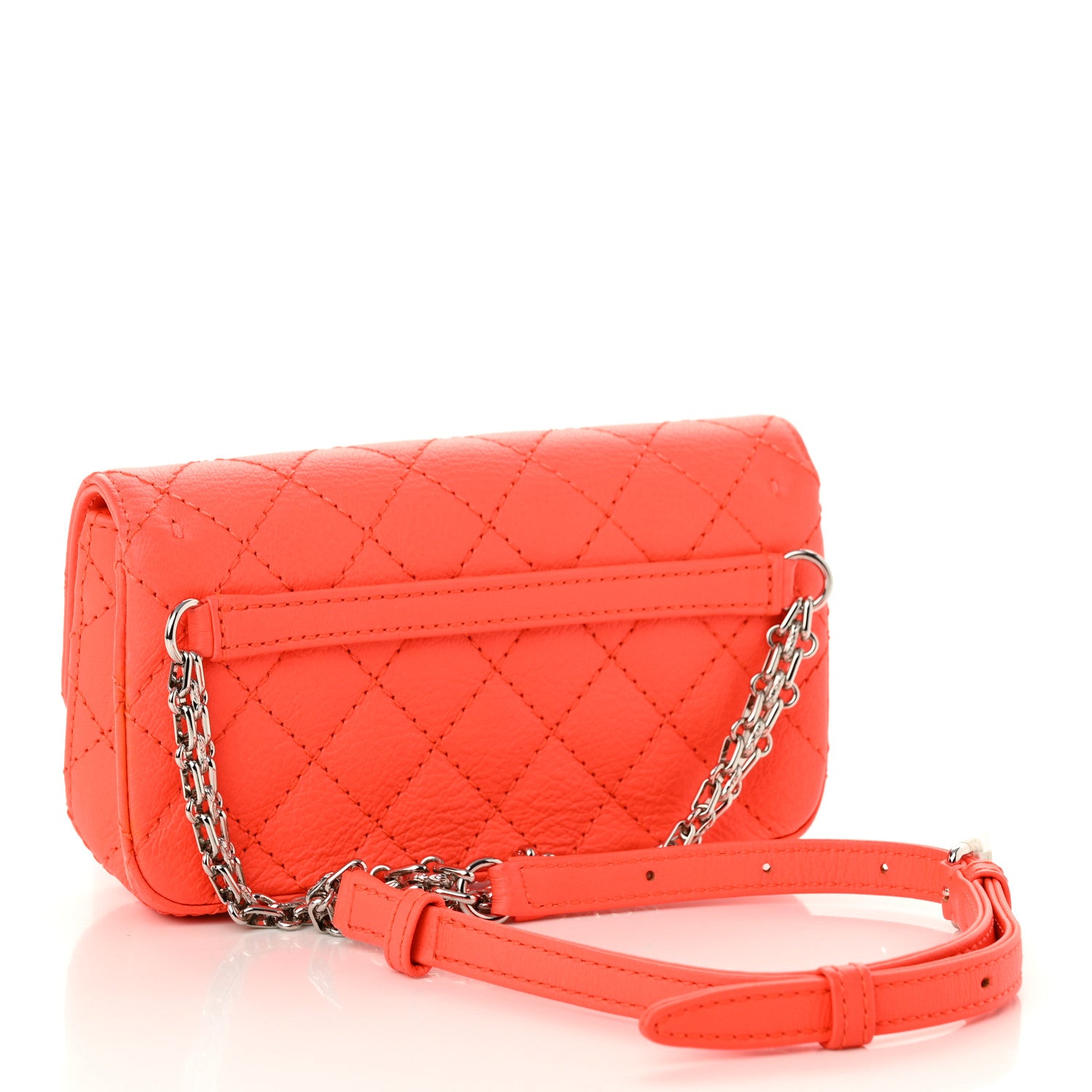 Chanel Goatskin Quilted 2.55 Reissue Flap Belt Bag Orange 3 of 10