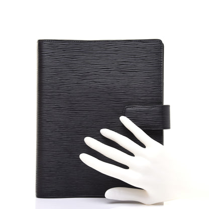 Louis Vuitton Epi Large Ring Agenda Cover Black 2 of 15