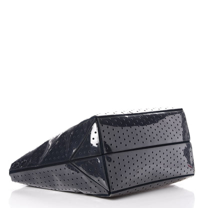 Chanel Canvas Vinyl Perforated CC Tote White Black Dark Navy 4 of 8