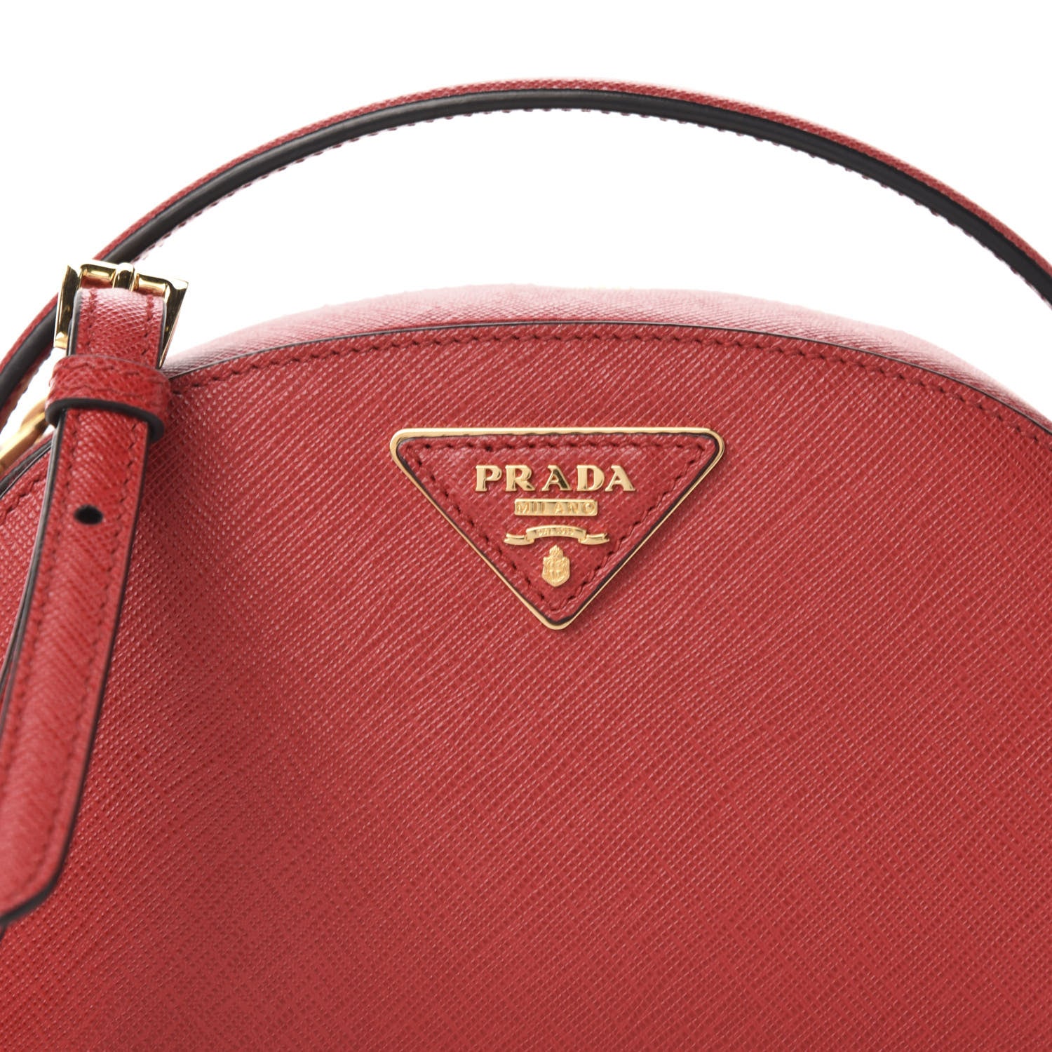 Prada Saffiano Lux Odette Crossbody Fuoco 10 of 10
