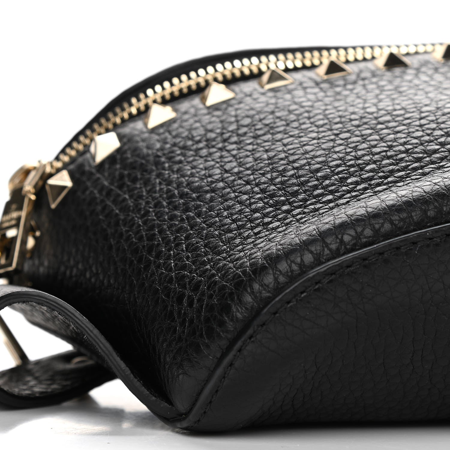Valentino Garavani Grainy Calfskin Rockstud Belt Bag Black 8 of 9