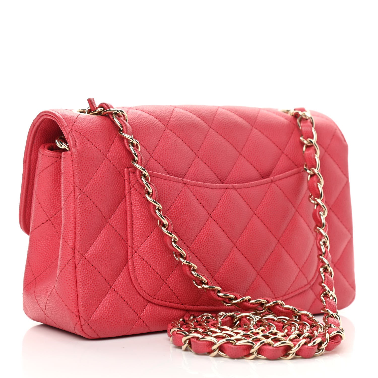 Chanel Caviar Quilted Mini Rectangular Flap Coral 2 of 9