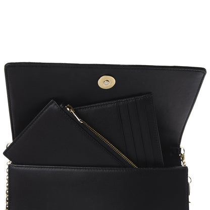 Christian Dior Lambskin Cannage Lady Dior Chain Wallet Black 5 of 13