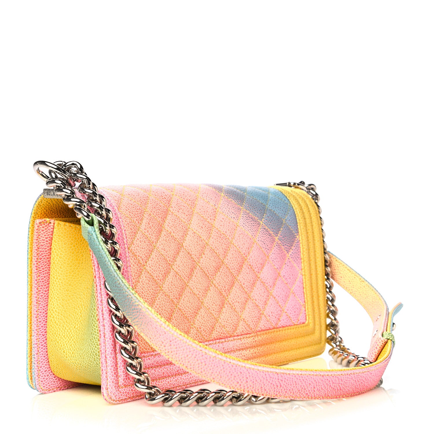 Chanel Caviar Quilted Medium Cuba Rainbow Boy Flap Multicolor 4 of 20