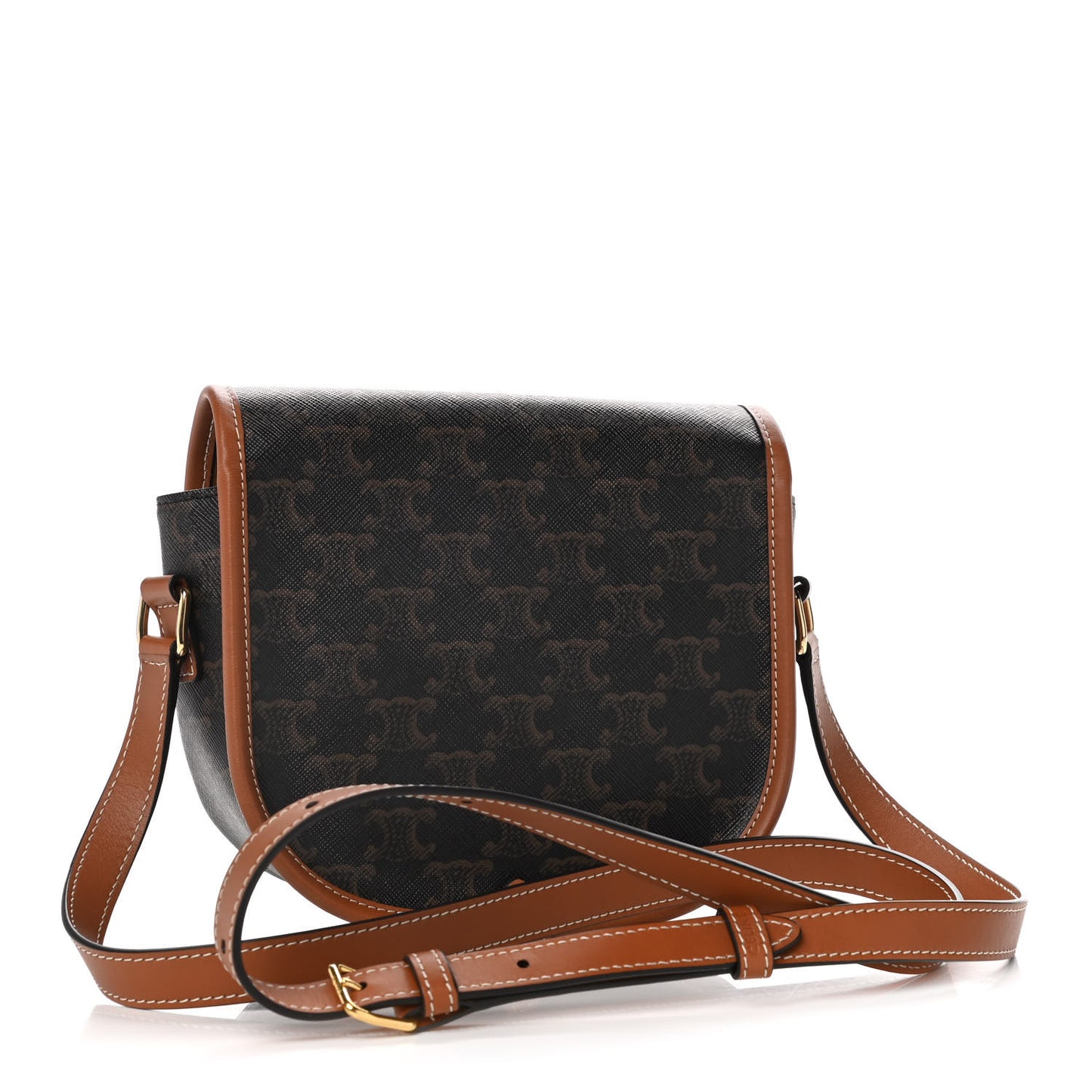 Triomphe Canvas Medium Folco Bag Tan
