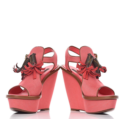 Louis Vuitton Canvas Destination Wedges 39 Coraile 5 of 19