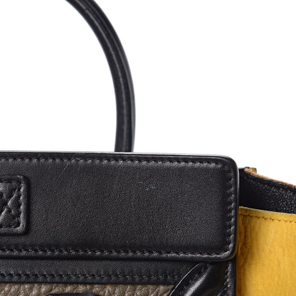 Celine Bullhide Calfskin Suede Nano Tri-Color Luggage Amber 17 of 17