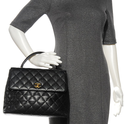 Chanel Caviar Kelly Jumbo Flap Bag Black 2 of 7