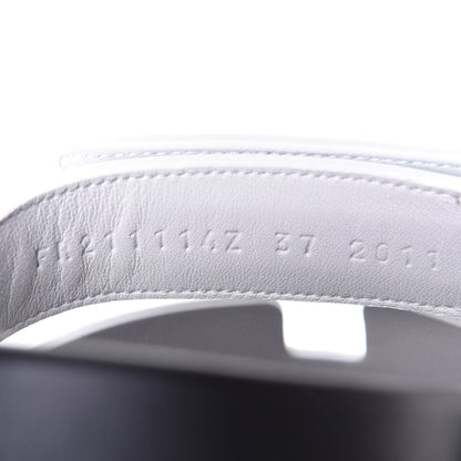 Hermes Calfskin Womens Chypre Sandals 37 White 10 of 11