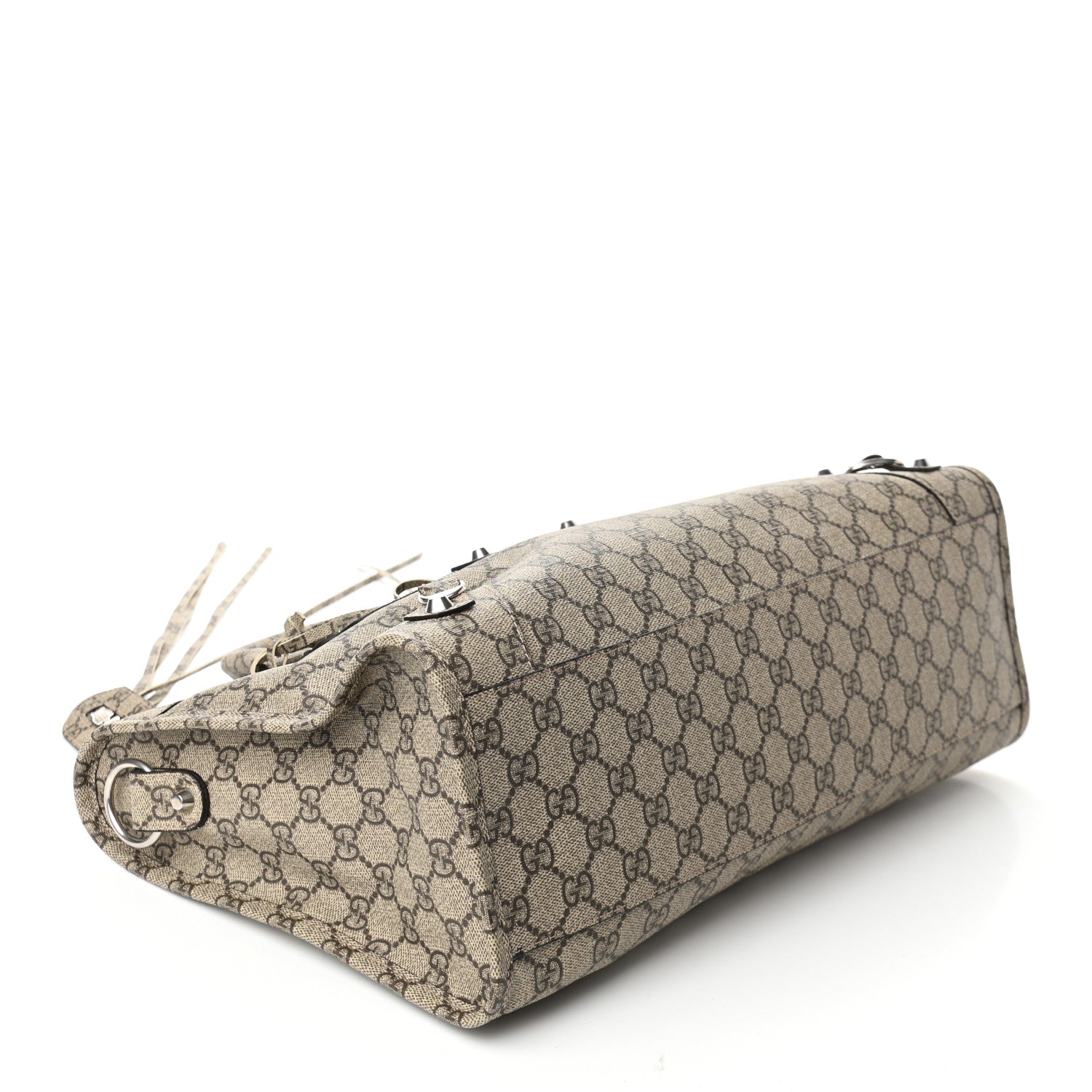 Balenciaga X GUCCI GG Supreme Monogram Neo Classic Silver Hardware City Beige Ebony 4 of 9