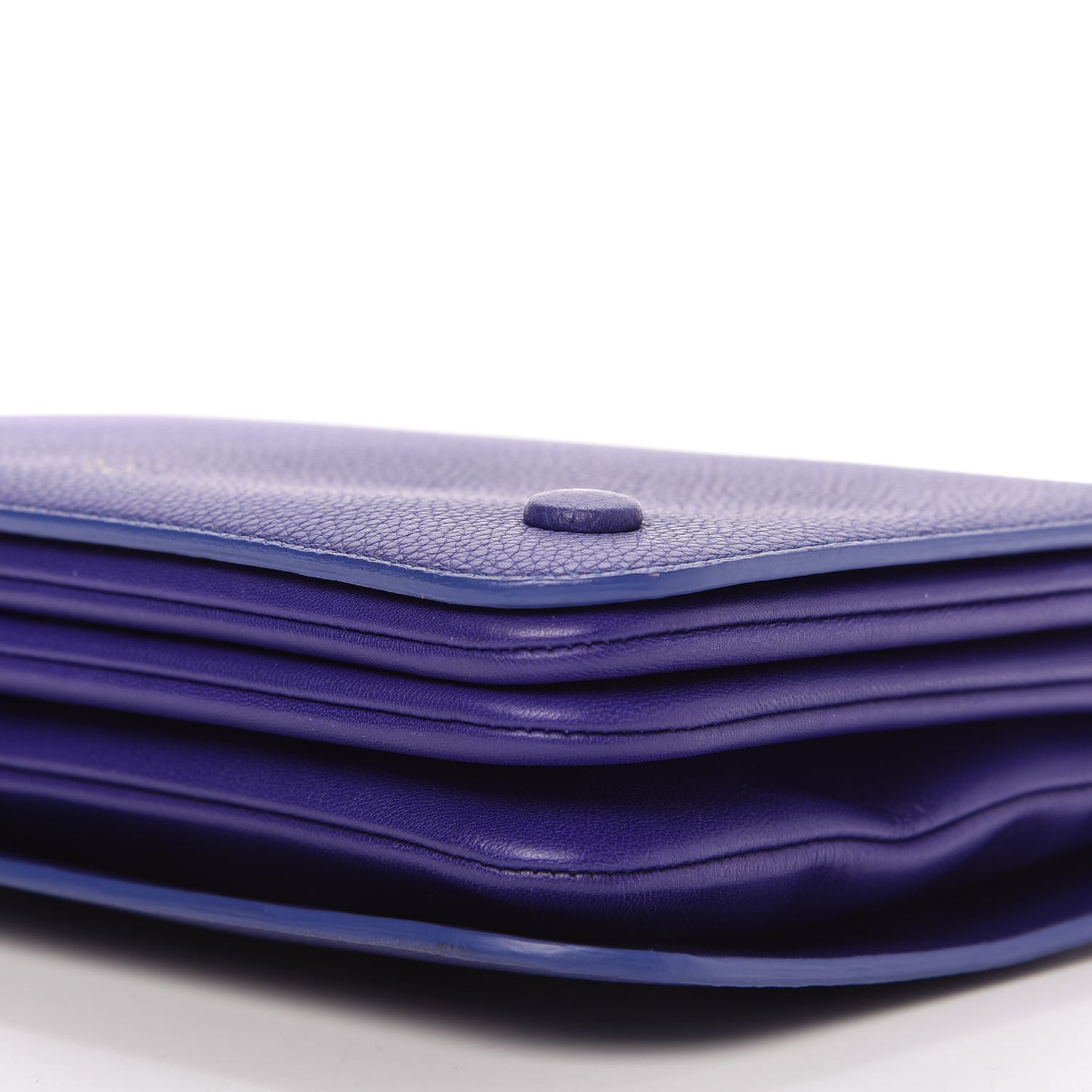 Classic Grain Calfskin Small Clifton Flap Indigo