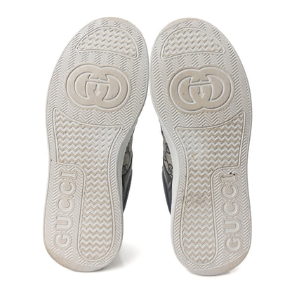 Gucci GG Supreme Calfskin Monogram Mens Interlocking G 55mm Sneakers 9 Beige Blue Black 6 of 10