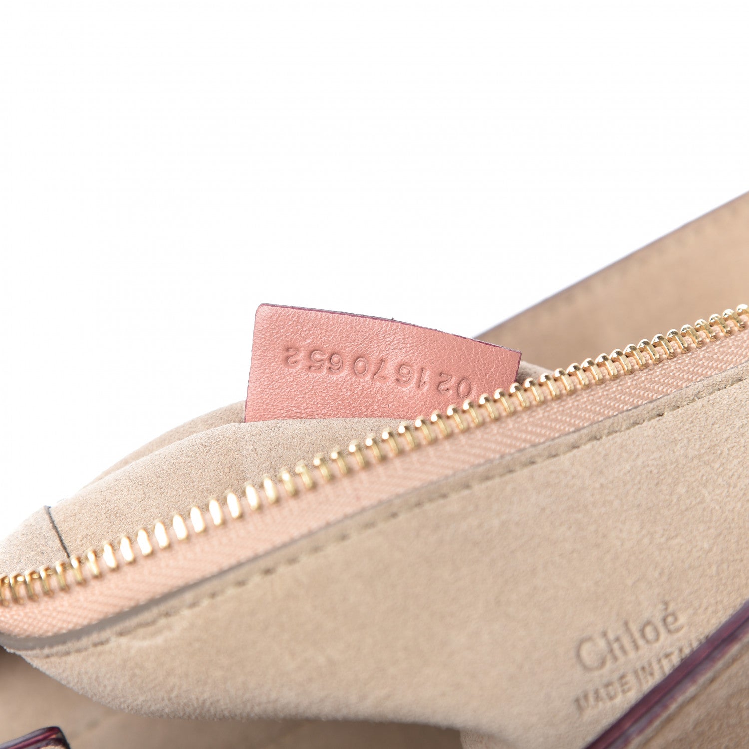 Chloe Calfskin Suede Medium Faye Shoulder Bag Misty Rose Dark Purple 9 of 9