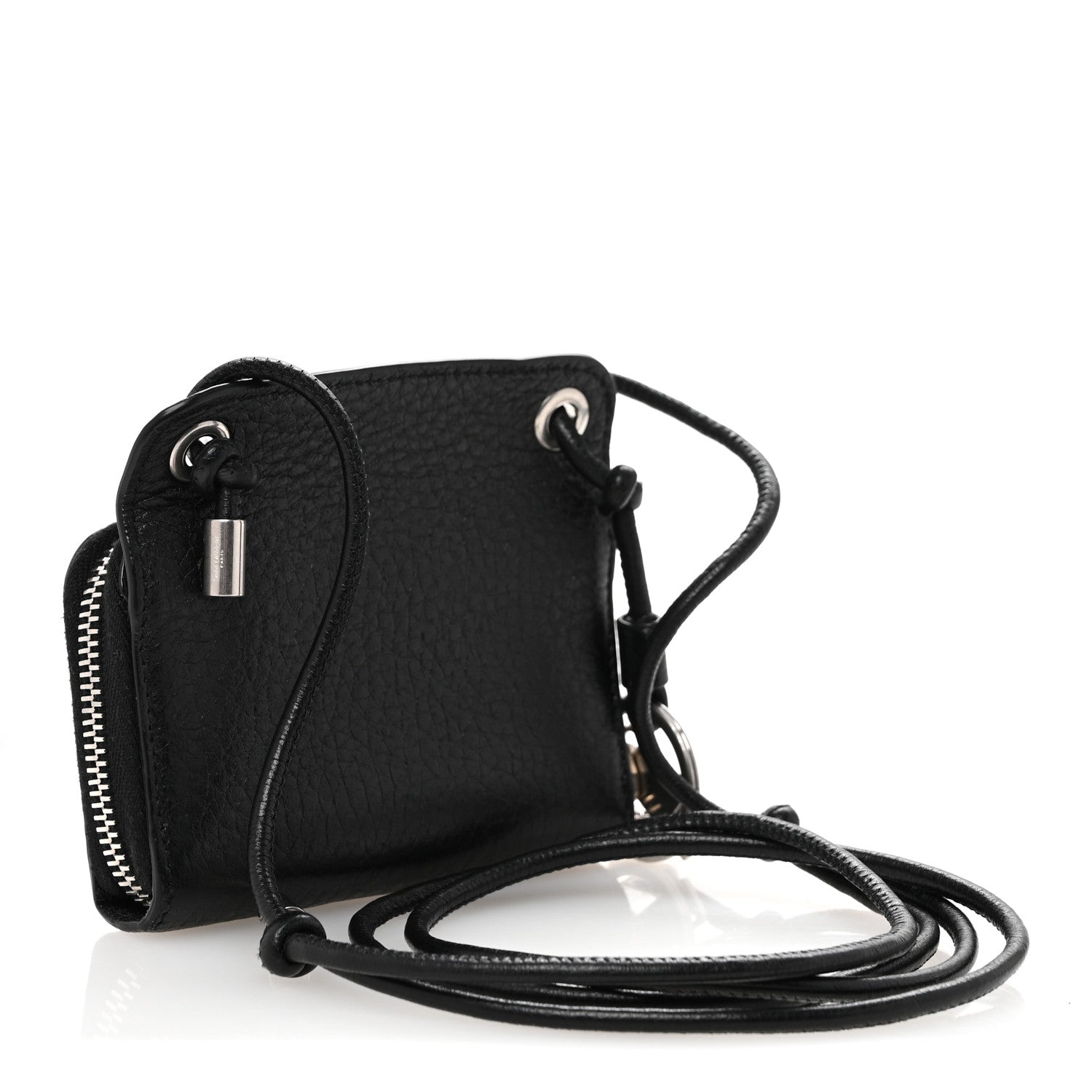 Saint Laurent Calfskin Zip Lanyard Wallet Black 2 of 11